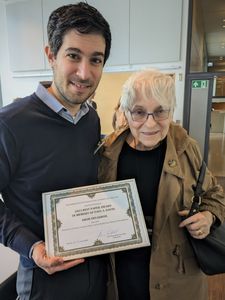 The Award Winner Dror Shvadron with Mrs. Sheila David