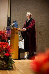 Josef Drexl during his academic lecture at the Bavarian Academy of Sciences 