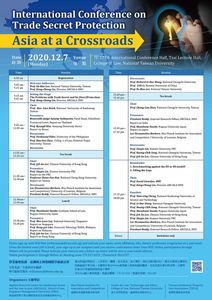 [Bitte nach "english" übersetzen:] Poster der International Conference on Trade Secret Protection