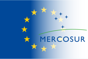 EU-Mercorsur Flags symbolizing the treaty