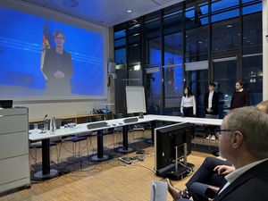 Federal Research Minister Stark-Watzinger during her congratulatory video greetings