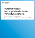 Cover of the report on “Bureaucracy Reduction and Results-Oriented Administrative Action"